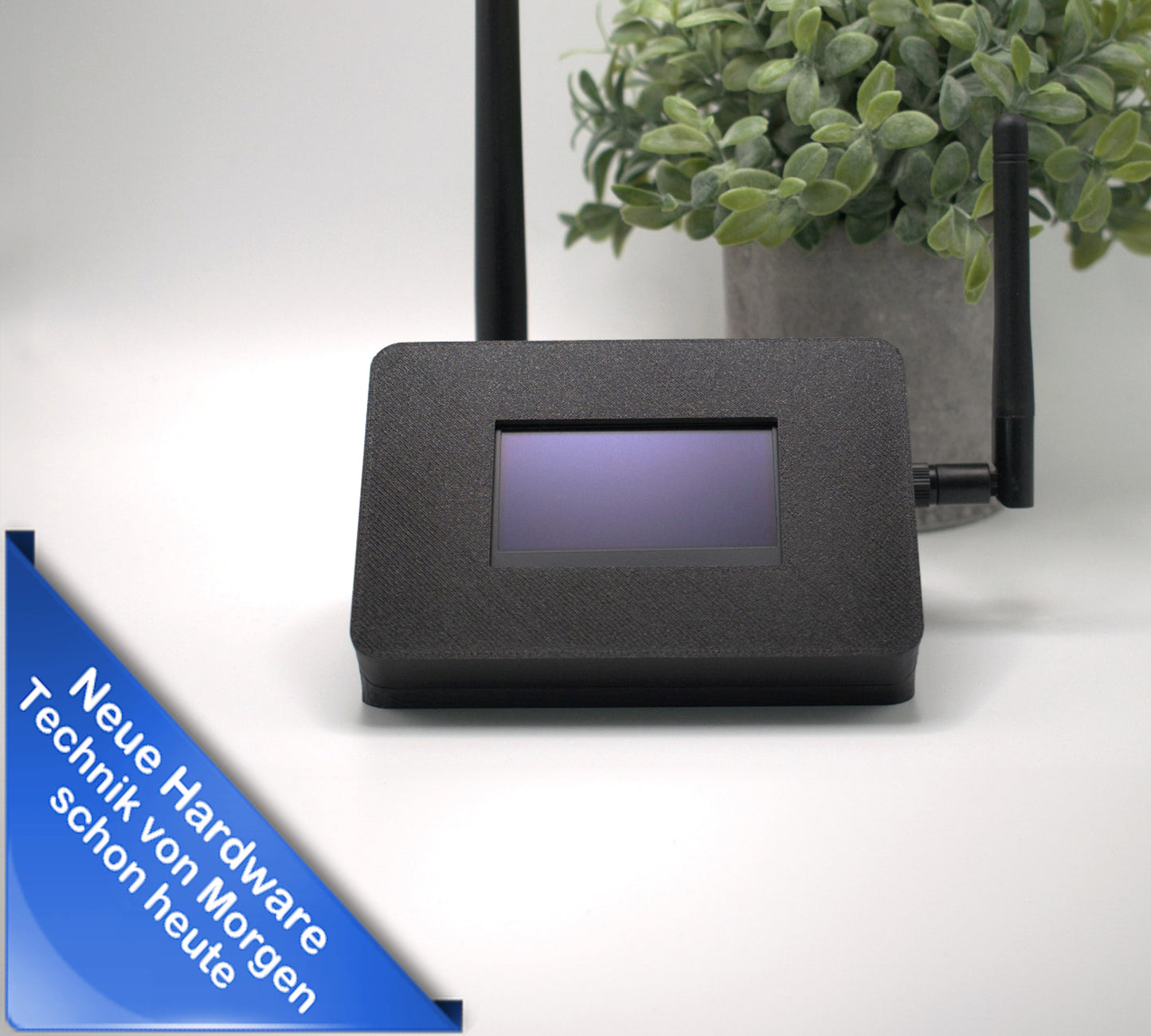 DTU für Hoymiles HM 300-1500, HMS 300-2000 und HMT 1800-2250 LAN DTU mit XXL Display und Gehäuse